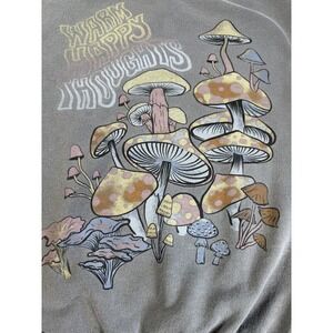 Project Social T x Urban Outfitters Womens L XL Gray Mushroom Sweatshirt Indie